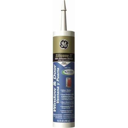 MOMENTIVE Momentive Clear Silicone II Window & Door Sealant GE5000 Pack of 12 77027050004